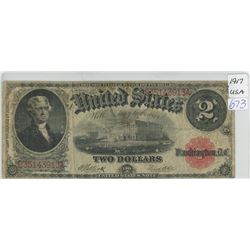 1917 USA TWO DOLLARS