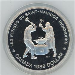 1988 CANADIAN MINT SILVER DOLLAR IN CASE