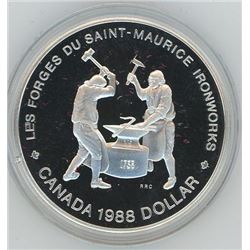 1988 CANADIAN MINT SILVER DOLLAR IN CASE