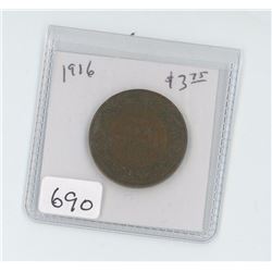 1916 CANADIAN LARGE CENT