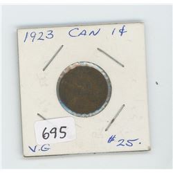 1923 CANADIAN ONE CENT