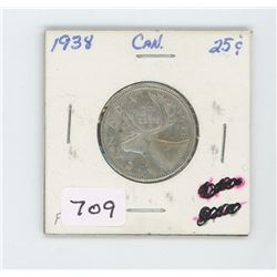 1938 CANADIAN 25 CENT