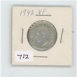 1942 CANADIAN 25 CENT