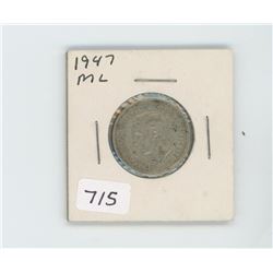 1947ML CANADIAN 25 CENT