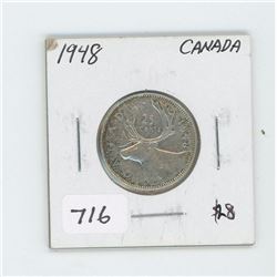 1948 CANADIAN 25 CENT