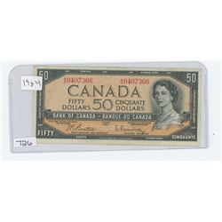 1954 CANADA $50.00