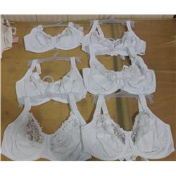 LOT OF SIX BRAS, ASSORTED SIZES (SIZES ON TAGS NOT CANADIAN)