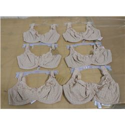 LOT OF SIX BRAS, ASSORTED SIZES (SIZES ON TAGS NOT CANADIAN)