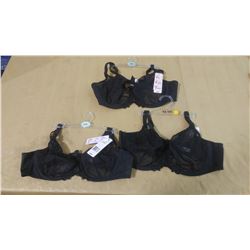 LOT OF THREE BRAS, ASSORTED SIZES