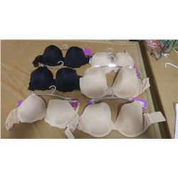 LOT OF SIX BRAS, ASSORTED SIZES