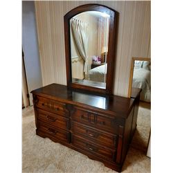SIX DRAWER DRESSER WITH MIRROR
