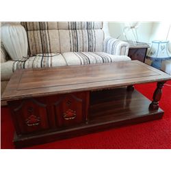 COFFE TABLE WITH STORAGE AND HEXAGON END TABLE