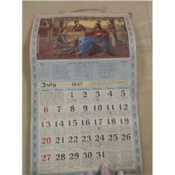 TWO CALENDARS (1937 & 1947)