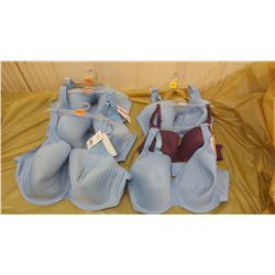 LOT OF SIX BRAS, ASSORTED SIZES