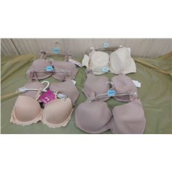LOT OF SIX BRAS, ASSORTED SIZES
