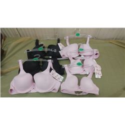 LOT OF SIX BRAS, ASSORTED SIZES