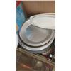Image 3 : BOX OF ASSORTED ITEMS - KETTLE, PIE TINS, CHRISTMAS SPREADERS, ETC.