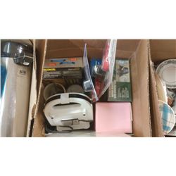 BOX OF ASSORTED ITEMS - BUG ZAPPER, MOTION DETECTOR SECURITY LIGHT, ETC.
