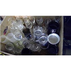 WINE GLASSES, TIN MUGS, ETC.