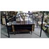 Image 1 : DOUBLE BLACK METAL HEADBOARD - 59"