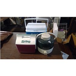 THREE COOLERS - COLEMAN, MINI MATE, SANYO