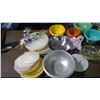 Image 4 : LOT OF ASSORTED TUPPERWARE, STRAINERS, ETC.