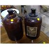 Image 1 : TWO WHISKEY JUGS WITH CORKS (LINDEMAN'S OLD TAWNY PORT)