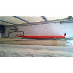 TWO IRONING BOARDS AND PIECE OF GRAY CARPET - CARPET APPROX. 8' X 10'