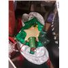 Image 2 : LARGE LOT OF ASSORTED CHRISTMAS DÉCOR - STOCKINGS, LIGHTS, GARLAND, ETC.