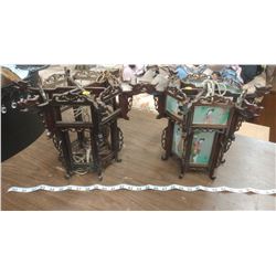 TWO HANGING DECORATIVE LAMPS