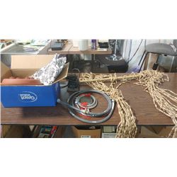 MISCELLANEOUS LOT - PALM SANDER, WASHING MACHINES HOSES, ETC.