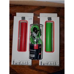 LOT OF TWO POWER PACKS & EARBUDS