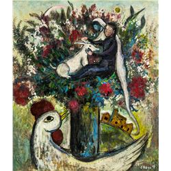 Marc Chagall Russian-French Surrealist Oil Canvas