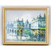 Image 2 : Signed White French Oil on Canvas Street Scene