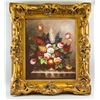 Image 1 : Still-life Acrylic on Canvas Signed M. Aaron