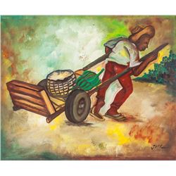 Signed Jeff Oil on Canvas with Dedication