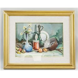 Albanese Paolo Oil on Canvas Still Natura Morta