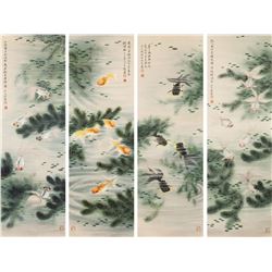 Tao Yong 1895-1985 Chinese Watercolor Goldfish