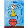 Image 1 : Elisha Ongere Kenyan Modernist Oil on Canvas