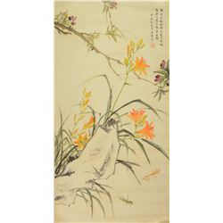 Jiang Hanting 1903-1963 Chinese Painting of Lily