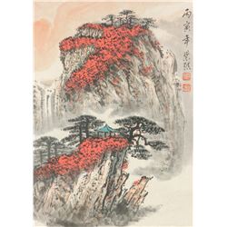 Wei Zixi 1915-2002 Chinese Watercolor Scroll
