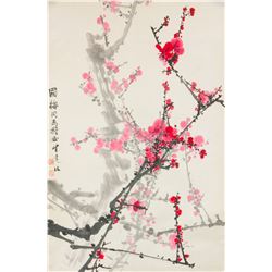 Cheng Shengda b.1941 Chinese Watercolor Paper Roll