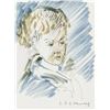 Image 1 : LS Lowry British Watercolor on Paper Double Sided