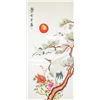 Image 1 : Chinese Embroidered Crane Panel w/Frame