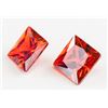 Image 2 : 3.89ct Square Cut Red Gemstone 2 PC
