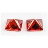 Image 3 : 3.89ct Square Cut Red Gemstone 2 PC