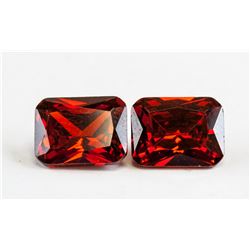 7.65ct Emerald Cut Reddish Brown Gems
