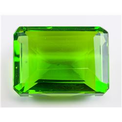 61.65ct Emerald Cut Green Peridot Gemstone GGL
