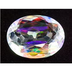 104.00ct Oval Cut Rainbow Mystic Quartz Gemstone G