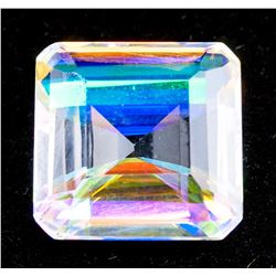 30.50ct Emerald Cut Rainbow Mystic Quartz Gemstone